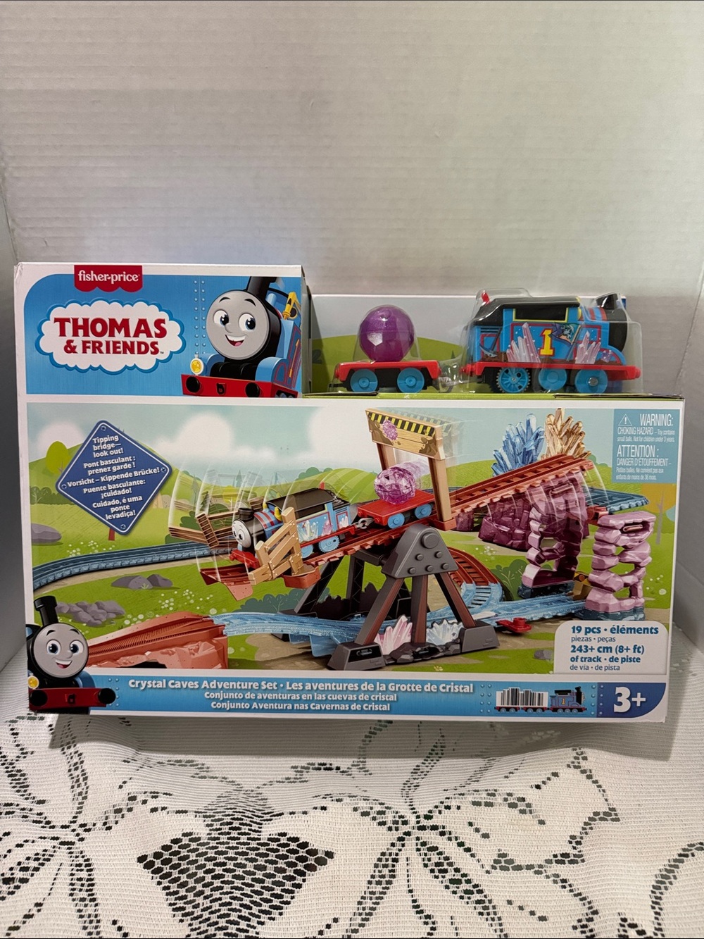 Thomas & Friends Crystal Caves Adventure Train Set Motorized 19 Pcs Fisher-Price